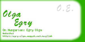 olga egry business card